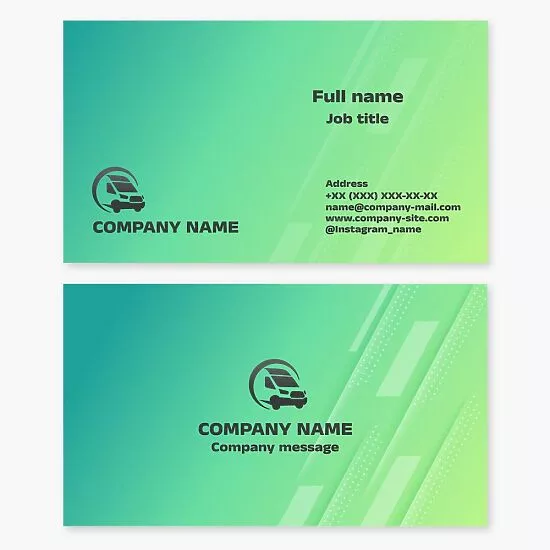 Automotive & Transportation Business Card Template