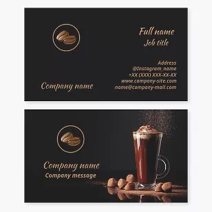 Cafe business card template