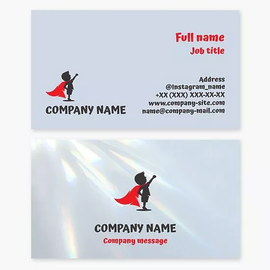 Superhero Logo Business Card Template