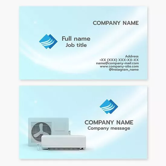 Air Conditioning Services Business Card Template