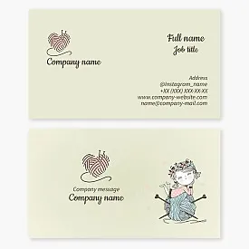 Sewing Knitting Business Card Template