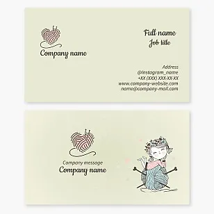 Sewing Knitting Business Card Template