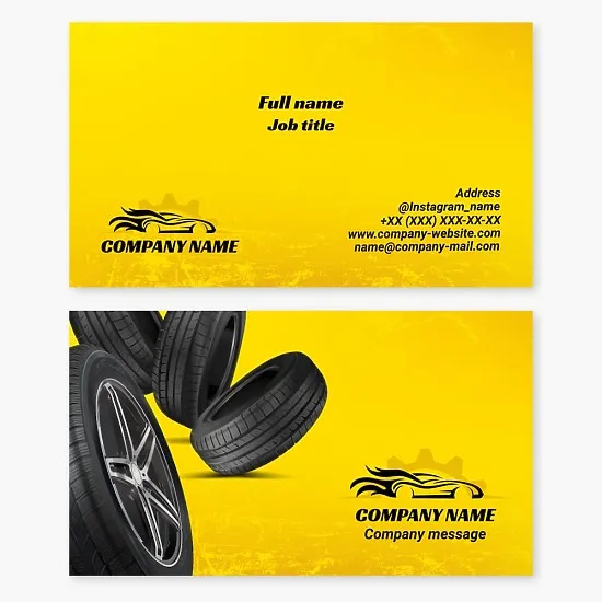 Tire Shop Business Card Template