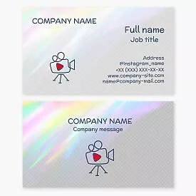 Filmmaker Cinema Play Button | Business Card Template