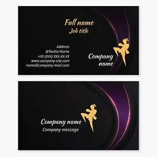 Kickboxing Businesss Card Template