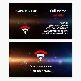 Wifi Signal Business Card Template