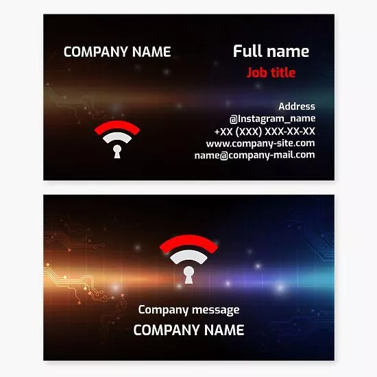 Wifi Signal Business Card Template