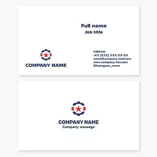 Cogwheel Star Logo | Engineer Business Card Template