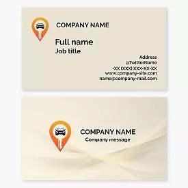 Customizable Business Card Templates with Car and Key Location Logo