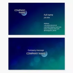 Generic Blue/Green Business Card Template