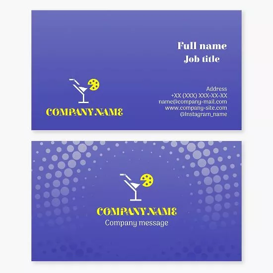 Cocktail Bar Business Card Template