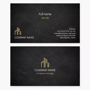 Tall Building City Logo | Abstract Architecture | Business Card Template