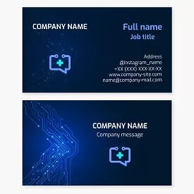 Medical Chat Message Logo Business Card Template