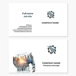 Construction business card template