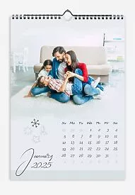 Calendar template Cheerful and friendly family