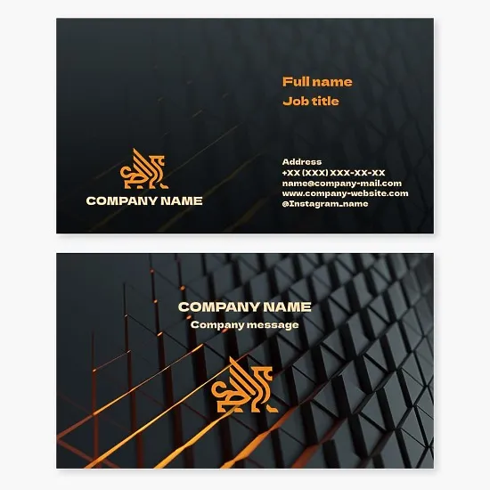 Business card template. Griffin. Symbol of power, strength, vigilance, justice, wealth, and protection of treasures.