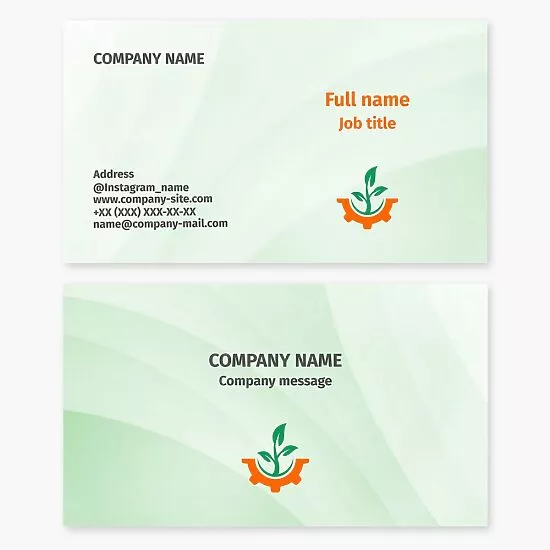 Agriculture Engineering Business Card Template