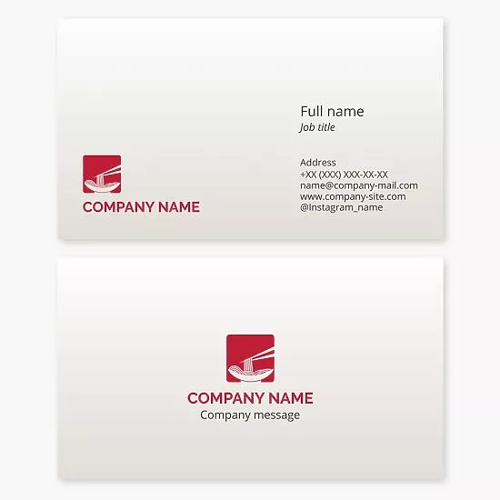 Japanese Ramen Noodle Restaurant Business Card Template