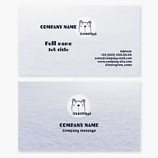 Polar Bear with Scarf Logo Business Card Template