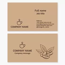 Coffee Shop Business Card Template