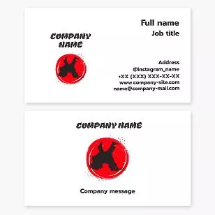 Martial Arts Business Card Template