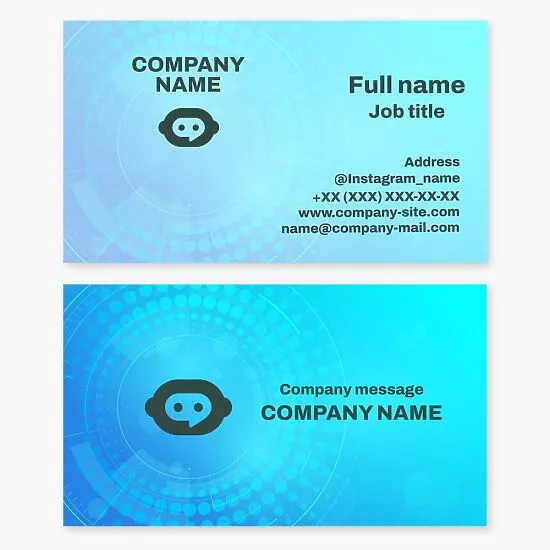 Chatbot Software | Tech Business Card Template