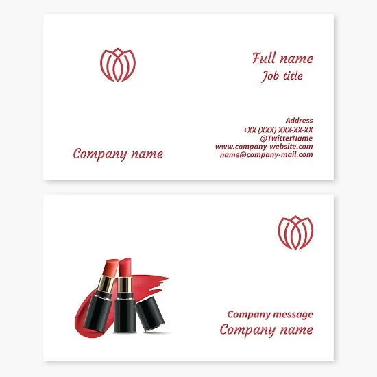 Business card template Cosmetics