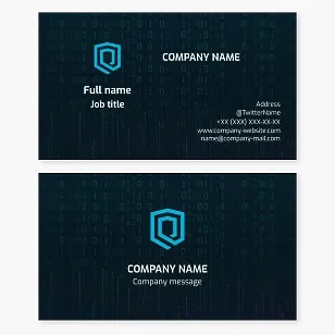 Technology | Digital Information Security | Shield Business Card Template
