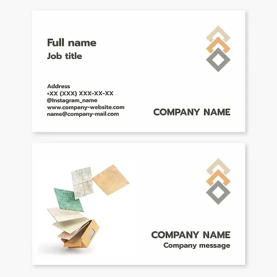 Business card template Ceramic tiles