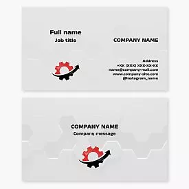 Engineering Cogwheel Logo Business Card Template