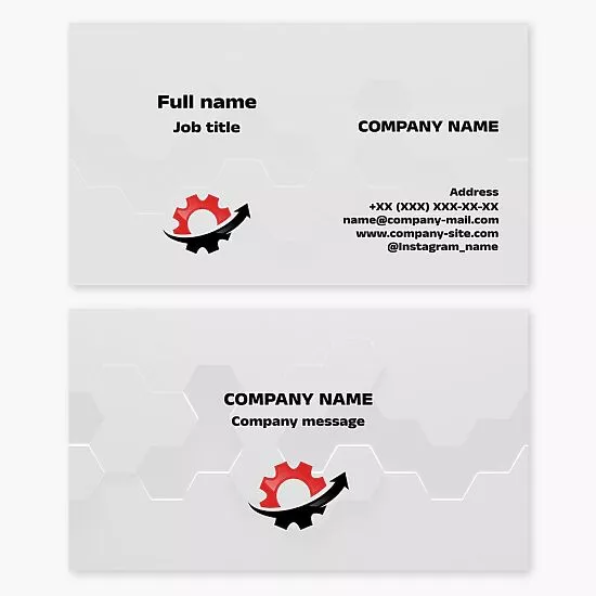 Engineering Cogwheel Logo Business Card Template