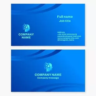 Tech Head IT Business Card Template