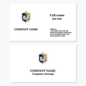 Business card template. Education. School, college, university.