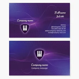 Music business card template