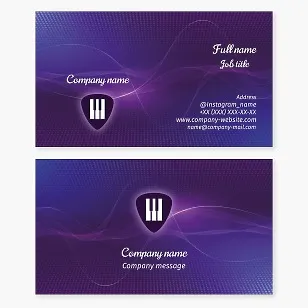 Music business card template