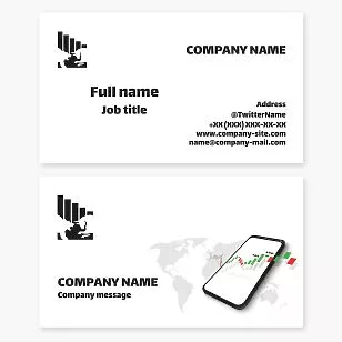 Stock Market Business Card Template