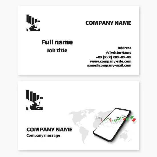 Stock Market Business Card Template