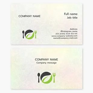 Eco Food Business Card Template