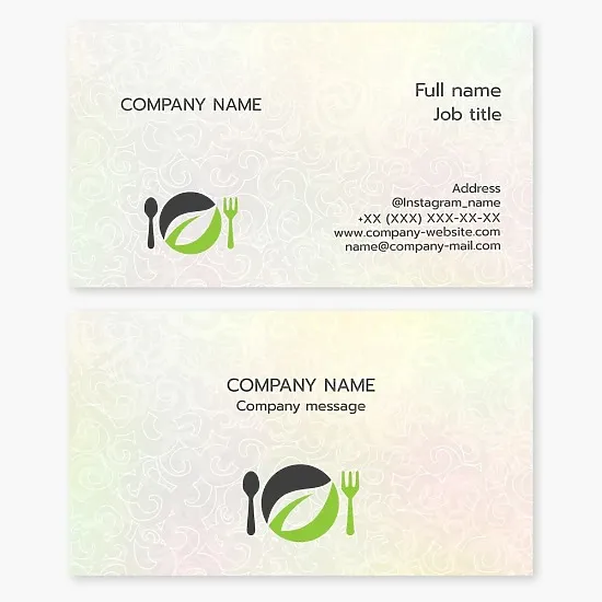 Eco Food Business Card Template