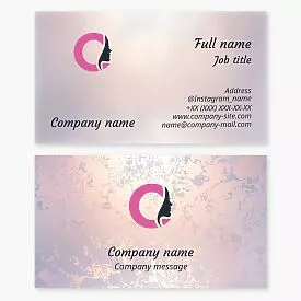 Beauty Parlor Skincare Salon Spa Business Card Template