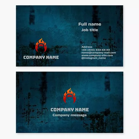 Fitness Physical Training Business Card Template