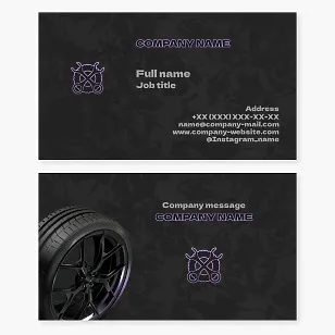 Auto Tire Repair Services Business Card Template