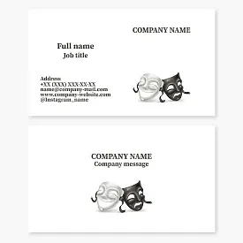Business card template. Theater.