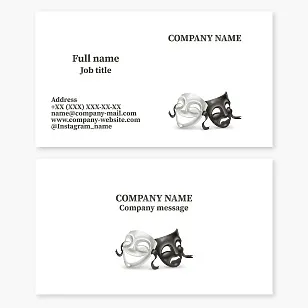 Business card template. Theater.