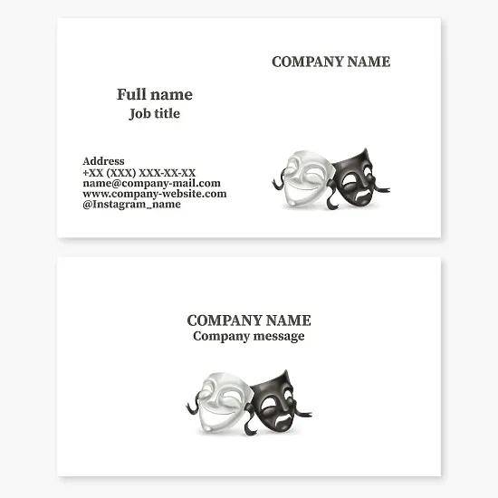 Business card template. Theater.