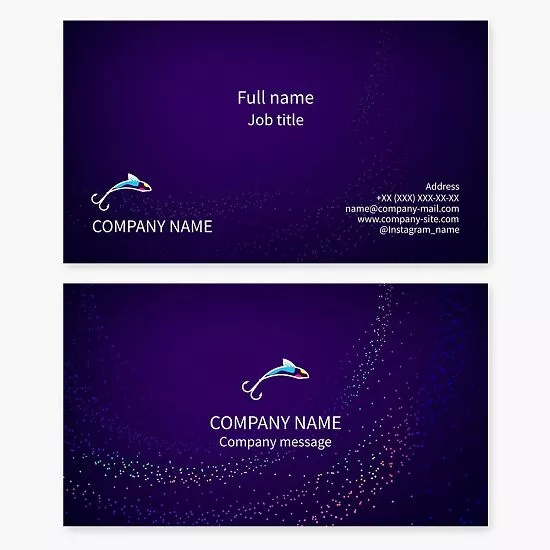 Fish Hook Logo | Fishing Business Card Template