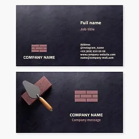 Masonry | Builder | Mason | Bricklaying Business Card Template