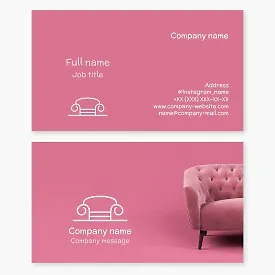 Business card template Upholstered furniture