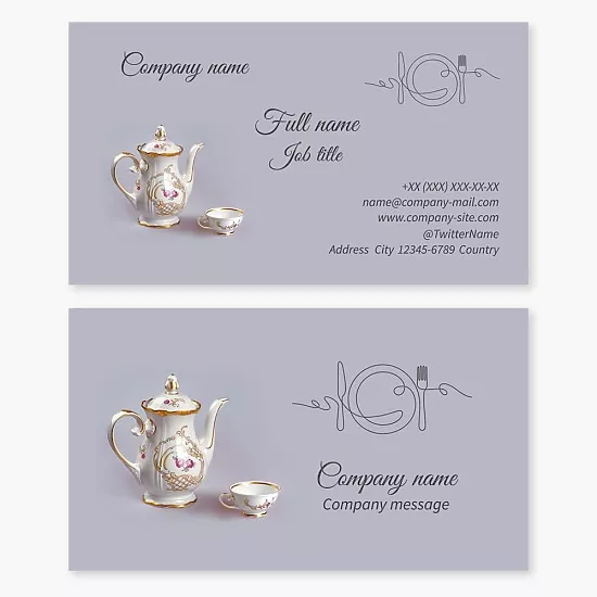 Kitchenware Business Card Template