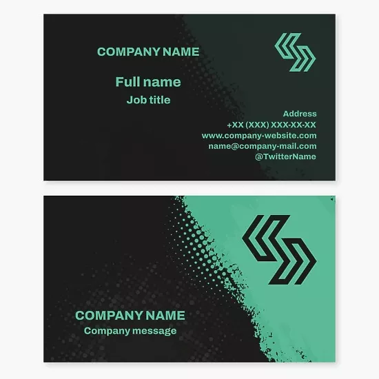 Business card template Arrows, abstraction, different directions